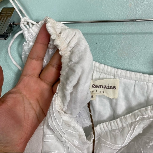 All that‎ Remains Limited Edition White Midi Embroidered Dress Floral Sz 8 - Picture 3 of 10